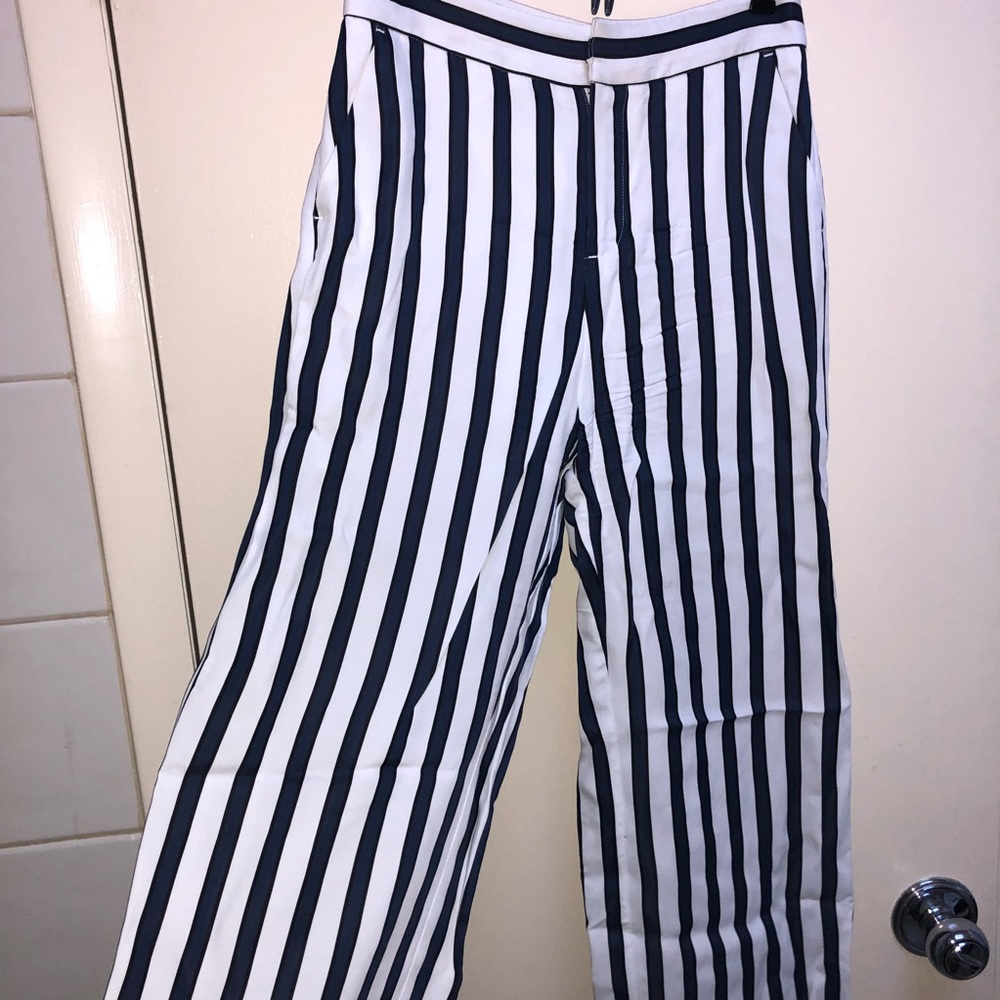 Me & City striped wide leg pant
